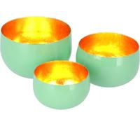 lot de 3 photophores Déco Moderne Marrakech Vert menthe