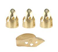 Lot de 3 Pics de Pouce Médiators Réglables pour Pouce De Guitare Électrique Médiator Finger Picks Thumb Picks Set pour Divers Instruments À Cordes Banjo Harpe Basse (Doré)