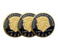 Lot de 3 pièces de monnaie du président Donald Trump, pièce Trump 2024 Save America Again Challenge