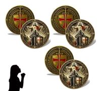 Lot de 3 pièces de prière de chevalier Templier, à mettre sur toute l'armure de Dieu, symbole de foi et de protection, cadeau pour personne religieuse