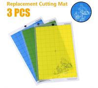 Lot De 3 Pièces De Rechange De Découpe En Pvc Mat De Couleur Pour Tapis, Matériau Adhésif Antidérapant Pour Silhouette, Traceur, Caméo, Protection Pour Lame,