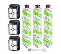 Lot de 3 pièces de rechange pour Bissell CrossWave Pet Pro 2306A et 1785 Series Multi-Surface Pet Pro rouleaux de brosse + lot de 3 filtres pour aspirateur 1866, comparé aux pièces 1608683 et 1608684
