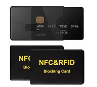 Lot de 3 Pièces Etui Protection Carte Bancaire,Bloqueur RFID et NFC Etui Carte Bancaire Anti Piratage,Porte Carte Bancaire sans Contact pour Carte de Crédit,Carte Bleue et Cartes D'identité