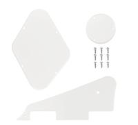 Lot de 3 pièces LP Pickguard Control Backplate Selector Switch Plate Cover avec vis Compatible avec Epiphone Les Paul Standard Guitar Plastique Blanc