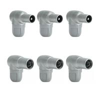 Lot de 3 pièces mâles + 3 pièces femellePrise Antenne TV Fiche d'antenne coaxiale mâle & coaxiale femelle coupleur pour la télévision par câble IEC TV AntennesPour câbles 6,9 mm
