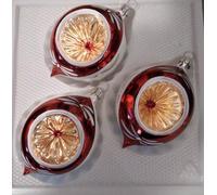 Lot de 3 pièces nostalgie Reflexolive argenté/rouge/doré