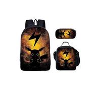 Lot de 3 pièces Sac à Dos, Trousse à crayons, Sac à Bandoulière Pokémon pour Enfants (SD2185) Noir