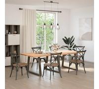 Lot de 3 pieds de table de salle à manger en forme de V en acier, 90 x | Acier revêtu par pulvérisation, niveleurs réglables, trous pré-percés, vis incluses, plateau non inclus