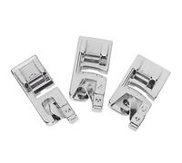Lot de 3 Pieds pour Ourlet roulé pour Machine à Coudre, en Acier Inoxydable, pour Machines à Coudre domestiques à Tige Basse, Argent, 4 mm, 6 mm, Accessoires pour Pied d'ourlet