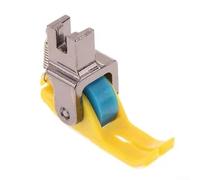 Lot de 3 pieds presseurs à rouleaux étroits pour machine à coudre industrielle - Kit de pied de marche en acier et cuir - Guide de tissu multicouche à aiguille unique - Taille standard