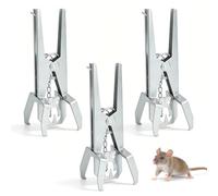 Lot de 3 pièges à campagnols - Piège à taupes - Piège à taupes avec plaquettes - Pour lutter contre les campagnols et les rats aquatiques - Pour le jardin et la pelouse