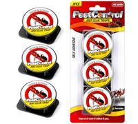 Lot de 3 pièges à fourmis adhésifs pour l'intérieur | Boîte à appâts pour fourmis à placer dans les rues de fourmis pour cuisine, garde-manger, cave, garage et plinthes