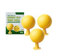 Lot de 3 pièges à mouches à fruits, balle collante, piège à insectes volants multifonction en forme d'agrumes, attrape-nuisibles d'extérieur pour plusieurs insectes, contrôle du vol des plantes