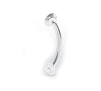 Lot de 3 Piercings Courbés en Bioflex - Piercing Courbe Invisible pour Nombril, Arcade ou Langue - Idéal pour éviter qu'un trou ne se referme quand on retire son piercing. (1.2 mm / 10 mm)