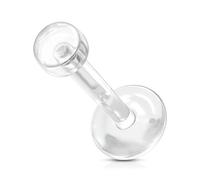 Lot de 3 Piercings Labret Monroe en Bioflex - Piercing Labret Invisible pour Oreille, Visage etc - Idéal pour éviter qu'un trou ne se referme quand on retire son piercing. (1.6 mm / 12 mm)