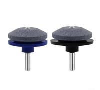 Lot de 3 pierres à aiguiser à base de corindon pour outils de tondeuse à gazon offrant une performance de ponçage et une construction constantes (bleu)