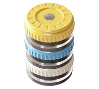 Lot de 3 piluliers légers avec fixation magnétique et couvercle rotatif résistant à l'humidité pour la maison et les voyages Design empilable avec compartiments étiquetés (trois couleurs)