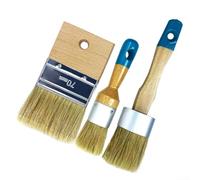 Lot de 3 pinceaux avec boucles de suspension pour un rangement facile, conçus pour une couverture lisse sur plusieurs surfaces, y compris les murs et les meubles