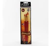 Lot De 3 Pinceaux D'art Ronds N°0/4/6 - Amt