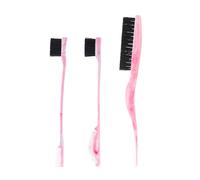 Lot de 3 pinceaux de beauté à double extrémité avec fibres de nylon pour un coiffage précis des sourcils, des cils et de la teinture des cheveux, brosse cosmétique à double extrémité