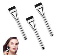 Lot de 3 Pinceaux de Fond de Teint Pinceau à Poudre Liquide Ultra Fin Pinceaux Plats pour Maquillage pour Estomper la Crème Liquide
