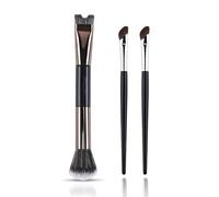 Lot de 3 pinceaux de maquillage 2 en 1 en forme de U avec 2 pinceaux de maquillage en forme de faucille, pour sculpter et définir