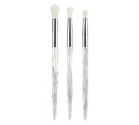 Lot de 3 pinceaux de maquillage professionnels pour fard à paupières, anti-cernes, sourcils, eyeliner, manche en cristal