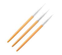 Lot de 3 pinceaux de peinture à ongles - Pinceaux à ongles - Outils de dessin et de pointillage
