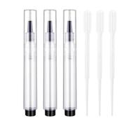 Lot de 3 pinceaux de peinture à remplir - Outils d'application portables pour rayures - Stylos de peinture précis rechargeables pour murs, loisirs créatifs compacts pour bricolage, bricolage et