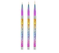 Lot de 3 pinceaux de peinture pour peinture - Pinceaux pour tracer des pointillés - Stylos de dessin fin pour longues lignes
