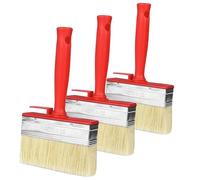 Lot de 3 pinceaux de surface - 120 mm x 30 mm - Pinceau mural - Pinceau à lasure - Pinceau de peinture - Pinceau de surface - Pour peintures à base de solvants, lasures, huile de bois