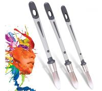 Lot de 3 Pinceaux Détails et Applications de Peinture, Petit Pinceau pour Décoration de Bordure de Maison, Petits Pinceaux pour Décoration Murale 0.45 0.6 0.7 inch