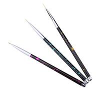 Lot de 3 pinceaux fins et fins pour nail art - Stylo à dessin - Pratique et astucieux
