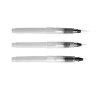 Lot de 3 pinceaux multifonctions pour peinture artistique, design ergonomique pour aquarelle, gouache et encres, stylo aquarelle rechargeable