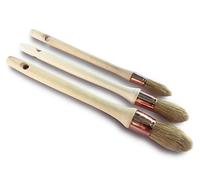 Lot de 3 pinceaux pouce soie professionnels | n°3/0 | n°2 | n°4 | Émaux peinture teinture apprêts vernis | Kibros LOT_3_370b
