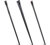Lot De 3 Pinceaux Pour Eyeliner, Pinceau Biseauté Pour Sourcils, Anti-Cernes, Pinceau Biseauté Pour La M En Forme Des Sourcils, Fard À Paupières, Poudre, Gel, Crème, Beauté Professionnelle