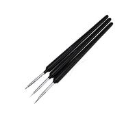 Lot de 3 pinceaux pour nail art - Pour vernis à ongles - Gel UV - Lignes françaises - Rayures - Pétales - Fleur - Dotting - Stylos de dessin - Économiques et de bonne qualité