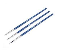 Lot de 3 pinceaux professionnels à pointe fine pour peinture à l'huile acrylique aquarelle 0 000 000