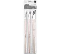 Lot de 3 pinceaux retouches et finitions poils synthétiques AMT G