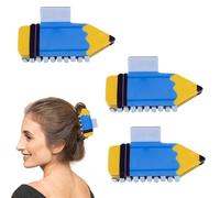 Lot de 3 pinces à cheveux amusantes pour enseignantes, femmes et filles, élégantes barrettes à cheveux pour la rentrée scolaire, accessoires pour enseignants, étudiants (F)