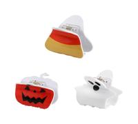 Lot de 3 pinces à cheveux amusantes pour Halloween, fantôme, citrouille, pour femmes et filles, pinces à cheveux géométriques en forme de requin, accessoires pour cheveux