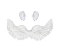 Lot de 3 pinces à cheveux avec ailes d'ange blanches et plumes de cygne - Accessoires de ballet pour Halloween, Noël, Nouvel An, cosplay, anniversaire