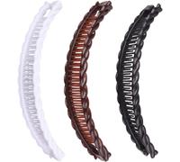 Lot de 3 pinces à cheveux bananes - Accessoires pour cheveux - Tenue douce - Accessoires pour cheveux épais, chignons, queues de cheval