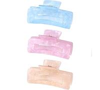 Lot de 3 pinces à cheveux de 10,2 cm pour femmes et filles - Pinces à cheveux colorées sirène solides pour cheveux arc-en-ciel - Accessoires de cheveux antidérapants pour cheveux fins et épais