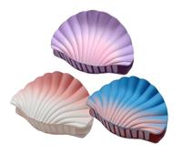 Lot de 3 pinces à cheveux en coquillage dégradé mat, 10 cm x 10 cm, forte tenue, pour cheveux épais, plage, école, déplacement, yoga, bal