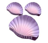 Lot de 3 pinces à cheveux en coquillage dégradé mat, 10 cm x 10 cm, forte tenue, pour cheveux épais, plage, école, déplacement, yoga, bal