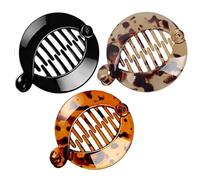 Lot de 3 pinces à cheveux en forme de banane, petits peignes à cheveux en queue de poisson, peigne latéral rond pour queue de cheval, accessoires de cheveux pour femmes et filles