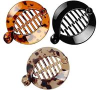 Lot de 3 pinces à cheveux en résine pour queue de cheval - Pour femme et fille - Accessoires de cheveux et barrettes de coiffure