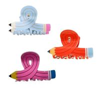 Lot de 3 pinces à cheveux esthétiques sans traces, pince à cheveux à ressort solide, support de queue de cheval, accessoires de tête pour filles (A)