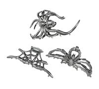 Lot de 3 pinces à cheveux gothiques pour Halloween - Taille M - Pratique - Pour femmes et filles - Pour l'école, les voyages, les événements